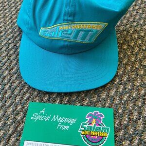 Vintage 1996 Salem Hat Strapback Teal Cigarette Tobacco Advertisement Trucker T1